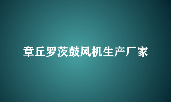 章丘罗茨鼓风机生产厂家