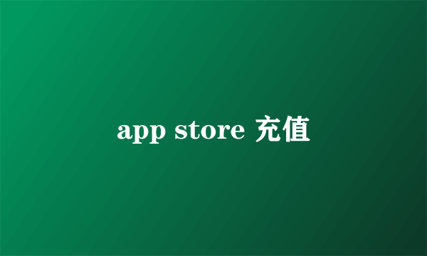 app store 充值