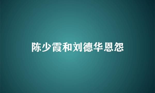 陈少霞和刘德华恩怨