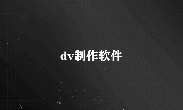 dv制作软件