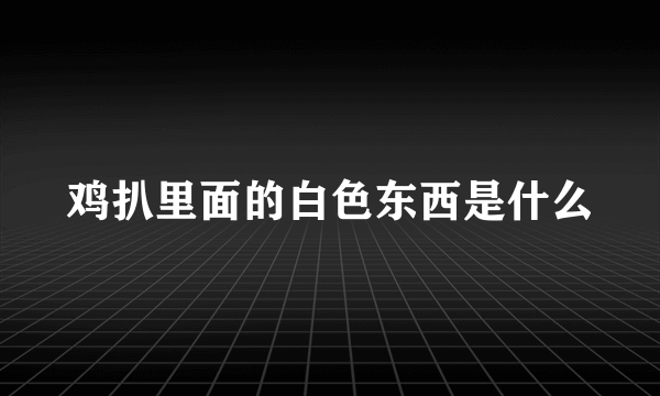 鸡扒里面的白色东西是什么