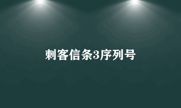 刺客信条3序列号