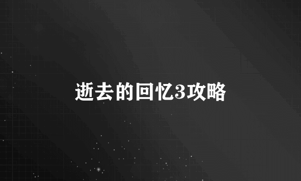 逝去的回忆3攻略