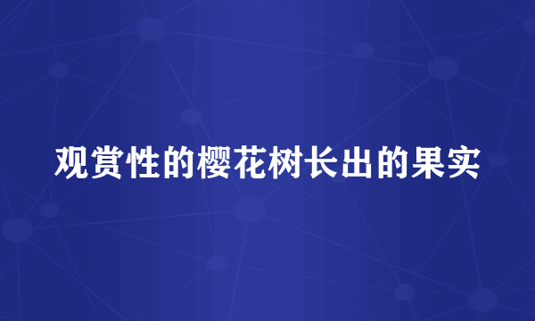 观赏性的樱花树长出的果实