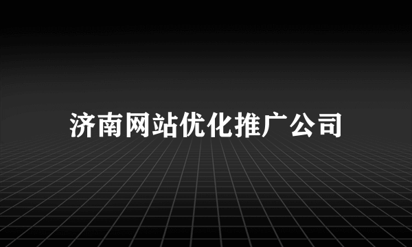 济南网站优化推广公司