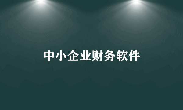 中小企业财务软件