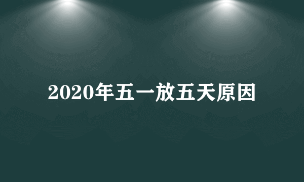 2020年五一放五天原因