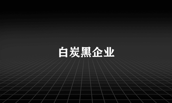 白炭黑企业