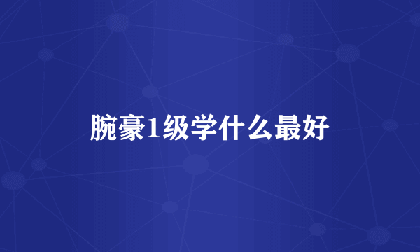 腕豪1级学什么最好