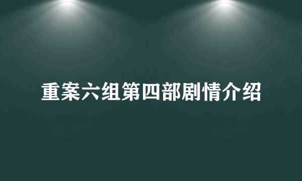 重案六组第四部剧情介绍