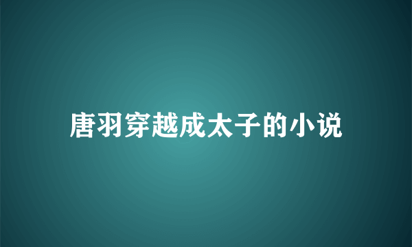 唐羽穿越成太子的小说