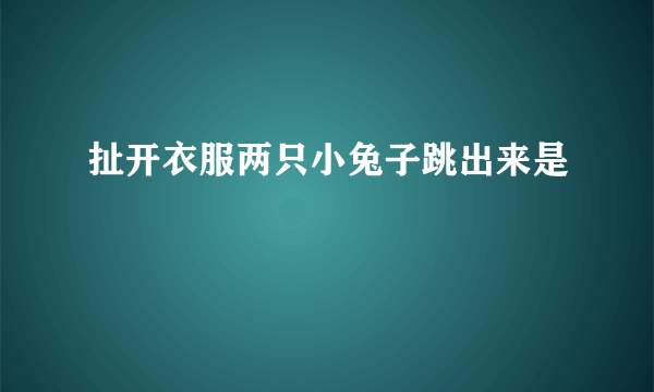 扯开衣服两只小兔子跳出来是