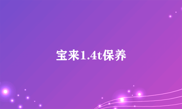 宝来1.4t保养