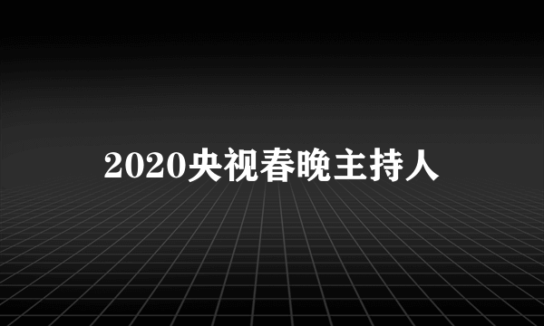 2020央视春晚主持人