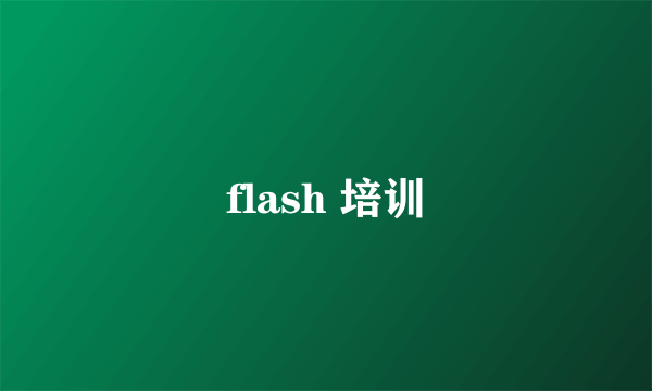 flash 培训