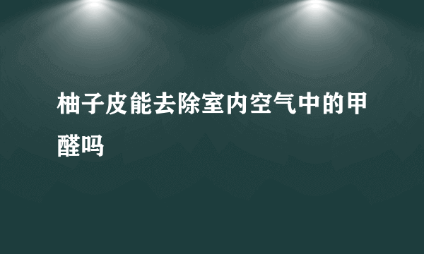 柚子皮能去除室内空气中的甲醛吗