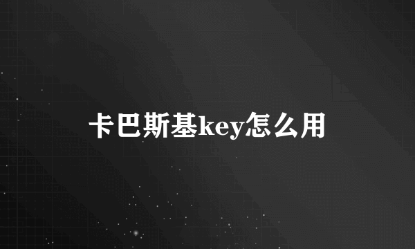 卡巴斯基key怎么用