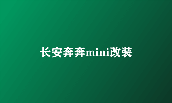 长安奔奔mini改装