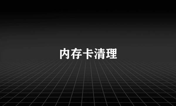 内存卡清理