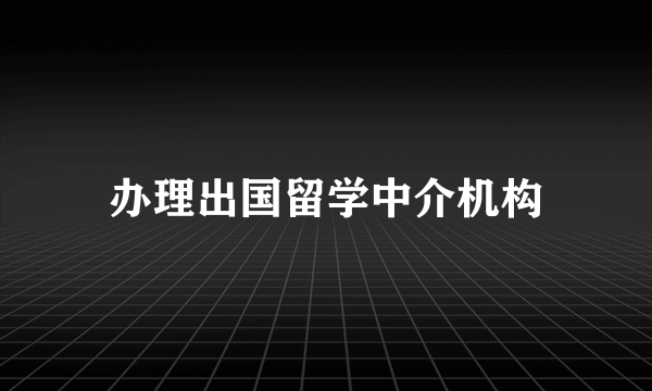 办理出国留学中介机构