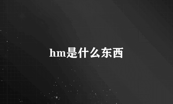 hm是什么东西