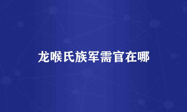 龙喉氏族军需官在哪