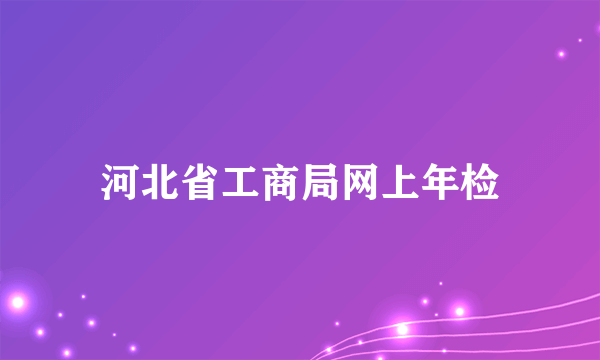 河北省工商局网上年检