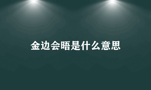 金边会晤是什么意思