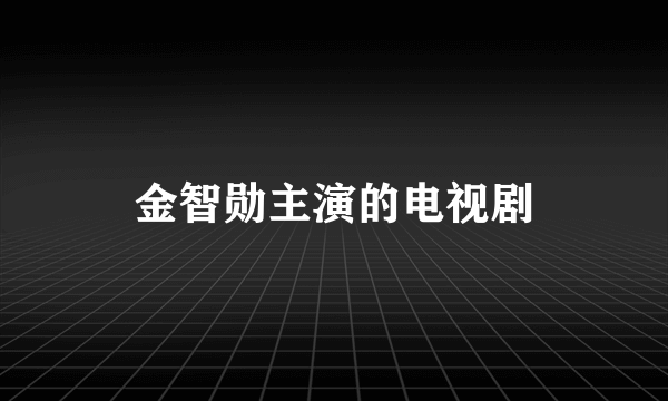 金智勋主演的电视剧