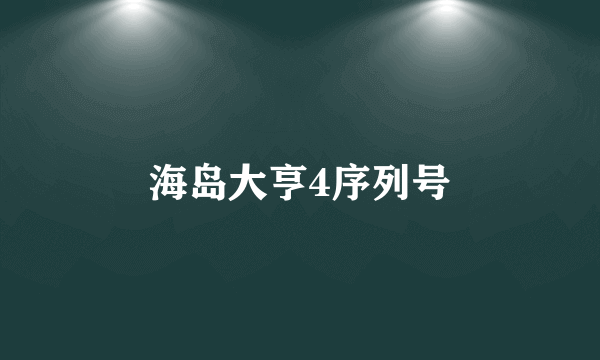 海岛大亨4序列号