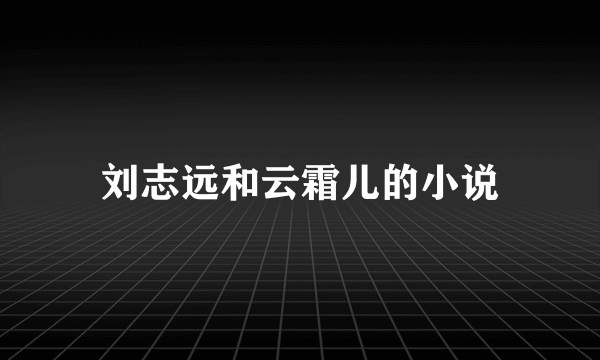 刘志远和云霜儿的小说