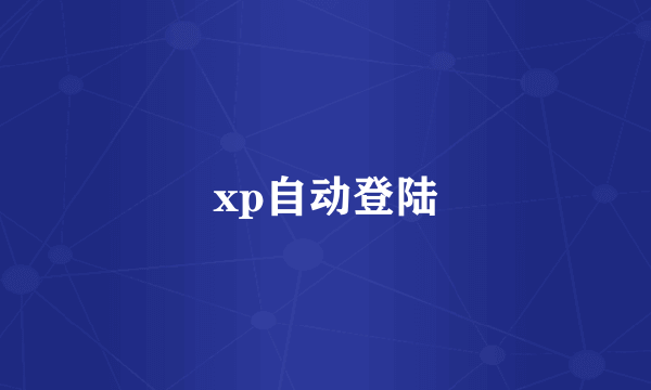 xp自动登陆