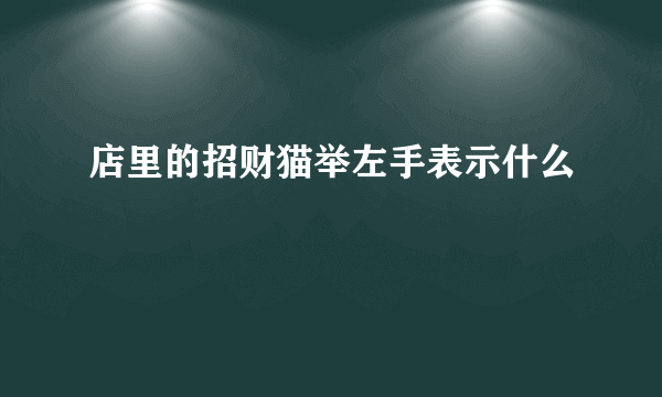 店里的招财猫举左手表示什么