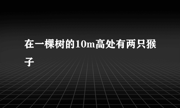 在一棵树的10m高处有两只猴子