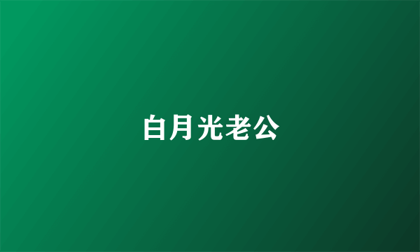 白月光老公