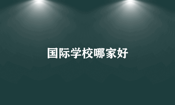 国际学校哪家好