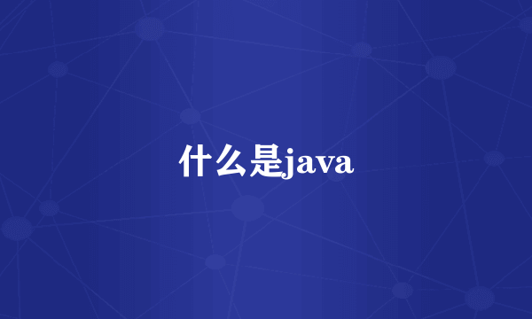 什么是java