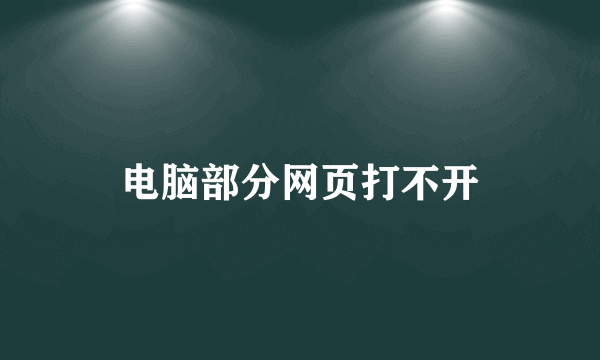 电脑部分网页打不开