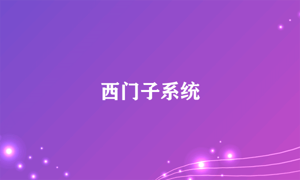 西门子系统