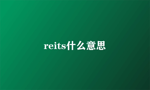 reits什么意思