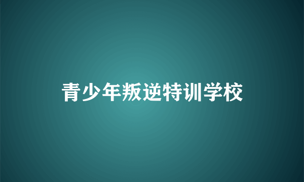 青少年叛逆特训学校